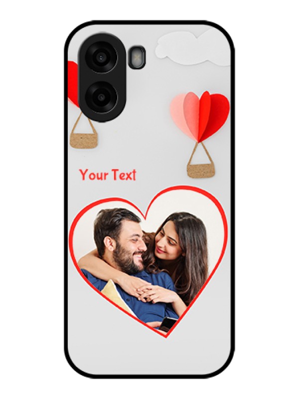 Custom Oppo K14x 5G Custom Glass Phone Case - Parachute Love Design