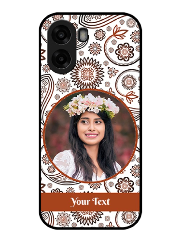Custom Oppo K14x 5G Custom Glass Phone Case - Abstract Flower Design