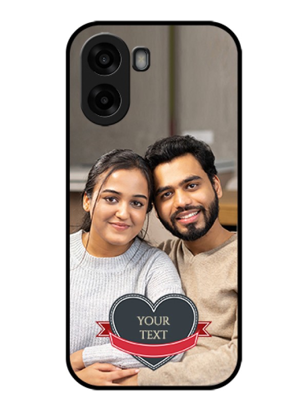 Custom Oppo K14x 5G Custom Glass Phone Case - Just Married Couple Design
