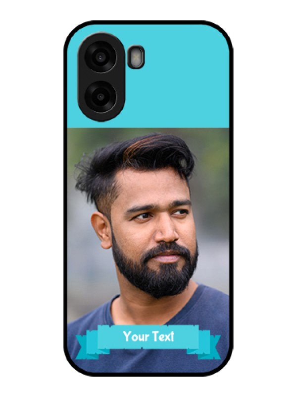 Custom Oppo K14x 5G Custom Glass Phone Case - Blue Color Design