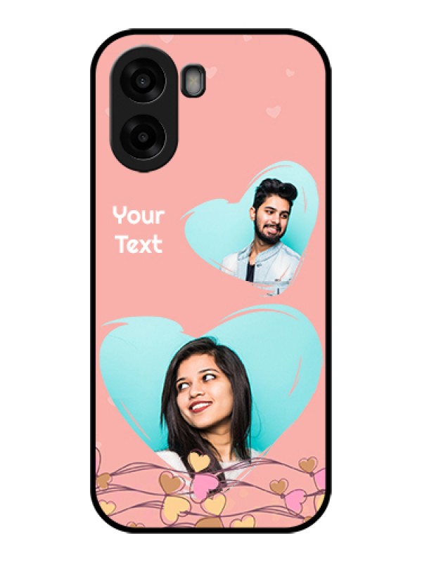 Custom Oppo K14x 5G Custom Glass Phone Case - Love Doodle Design