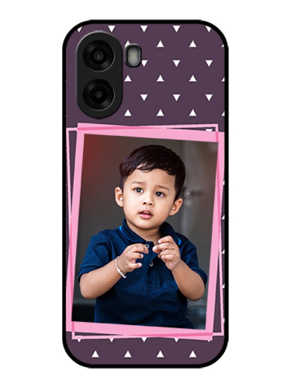 Custom Oppo K14x 5G Custom Glass Phone Case - Triangle Pattern Dotted Design