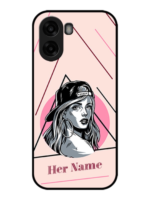 Custom Oppo K14x 5G Custom Glass Phone Case - Rockstar Girl Design