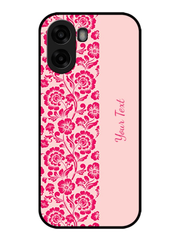 Custom Oppo K14x 5G Custom Glass Phone Case - Attractive Floral Pattern Design