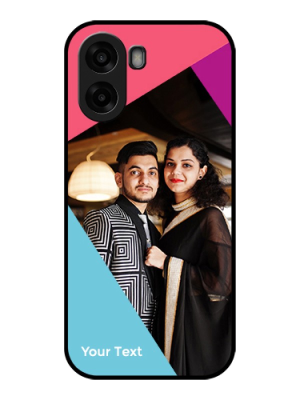 Custom Oppo K14x 5G Custom Glass Phone Case - Stacked Triple Colour Design