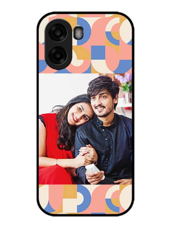 Custom Oppo K14x 5G Custom Glass Phone Case - Semi - Circle Maze Pattern Design