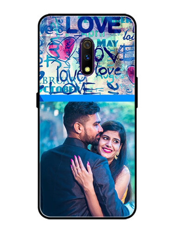 Custom Oppo K3 Custom Glass Mobile Case  - Colorful Love Design