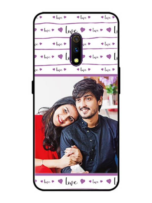 Custom Oppo K3 Custom Glass Mobile Case  - Couples Heart Design