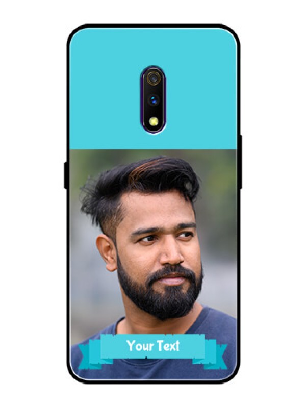 Custom Oppo K3 Personalized Glass Phone Case  - Simple Blue Color Design