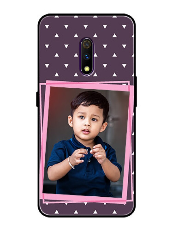 Custom Oppo K3 Custom Glass Mobile Case  - Triangle Pattern Dotted Design