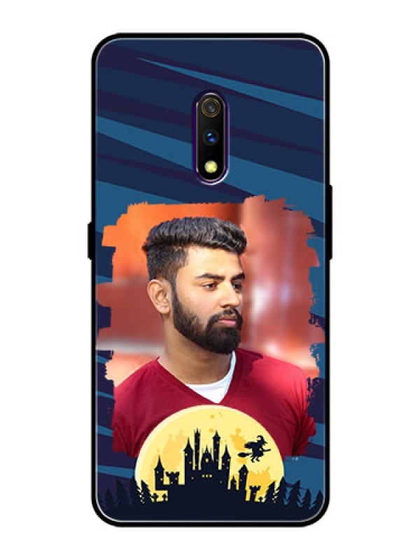 Custom Oppo K3 Photo Printing on Glass Case  - Halloween Witch Design 