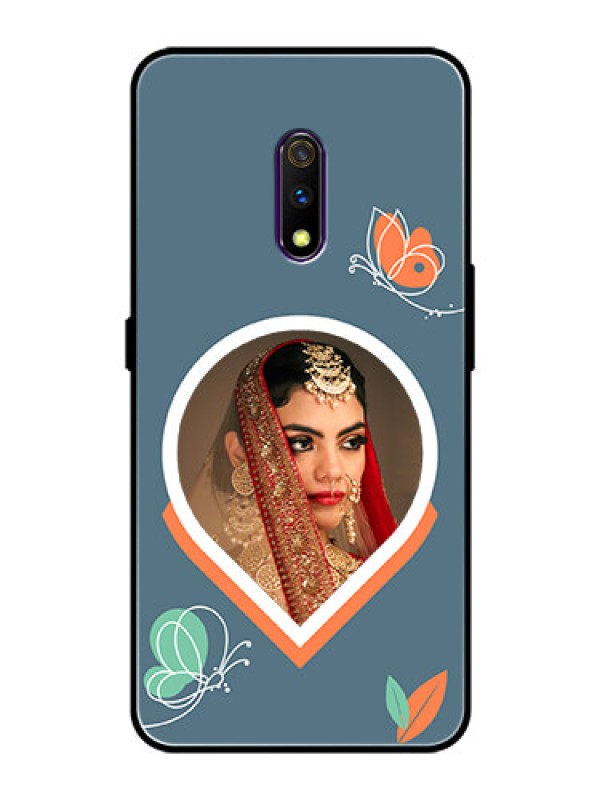 Custom Oppo K3 Custom Glass Mobile Case - Droplet Butterflies Design