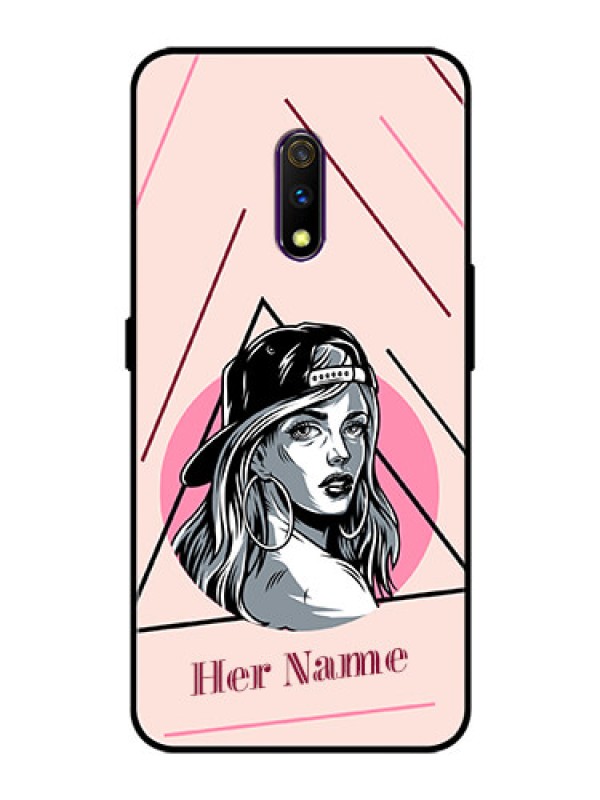 Custom Oppo K3 Personalized Glass Phone Case - Rockstar Girl Design
