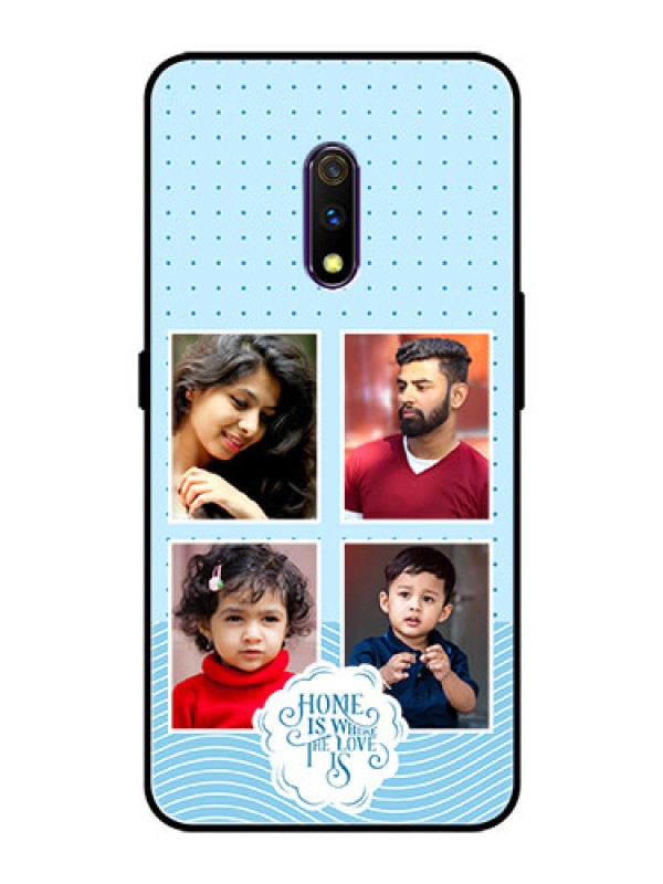 Custom Oppo K3 Custom Glass Phone Case - Cute love quote with 4 pic upload Design