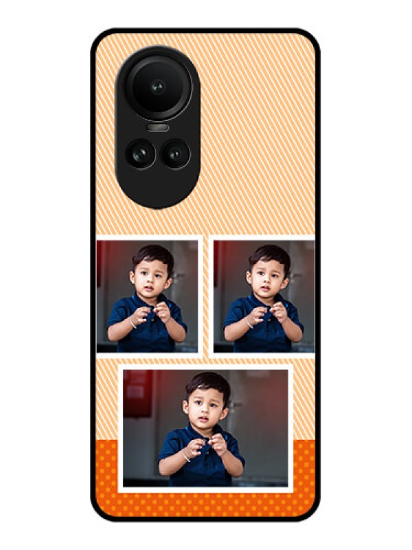 Custom Oppo Reno 10 5G Photo Printing on Glass Case - Bulk Photos Upload Design