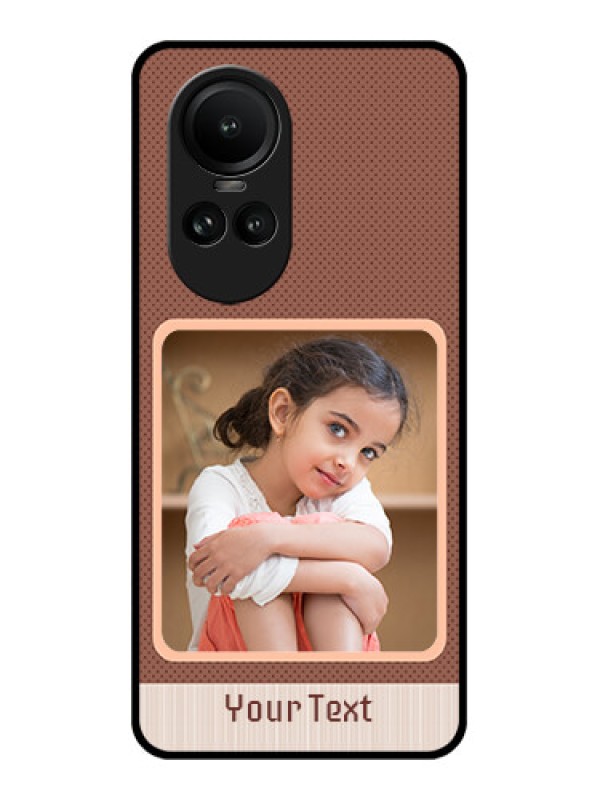 Custom Oppo Reno 10 5G Custom Glass Phone Case - Simple Pic Upload Design