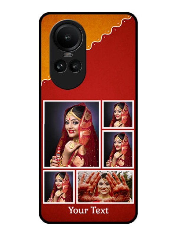 Custom Oppo Reno 10 5G Personalized Glass Phone Case - Wedding Pic Upload Design