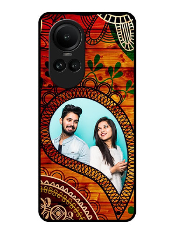 Custom Oppo Reno 10 5G Personalized Glass Phone Case - Abstract Colorful Design