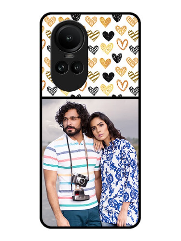 Custom Oppo Reno 10 5G Photo Printing on Glass Case - Love Symbol Design