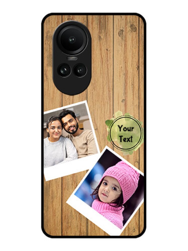 Custom Oppo Reno 10 5G Custom Glass Phone Case - Wooden Texture Design