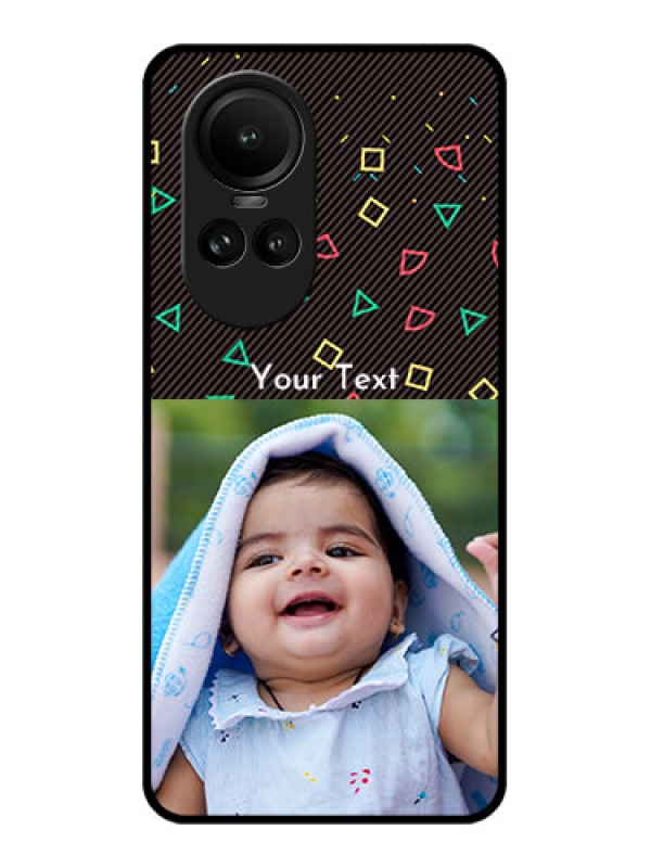 Custom Oppo Reno 10 5G Custom Glass Phone Case - with confetti birthday design
