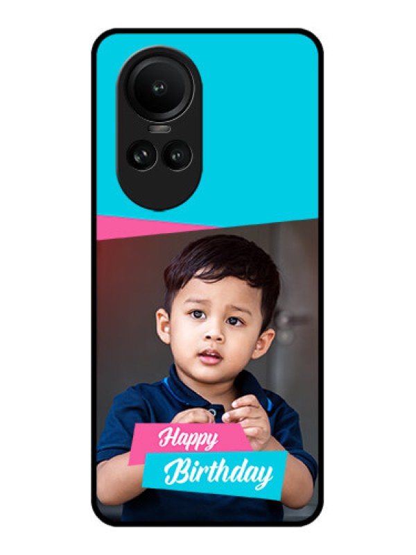 Custom Oppo Reno 10 5G Personalized Glass Phone Case - Image Holder with 2 Color Design