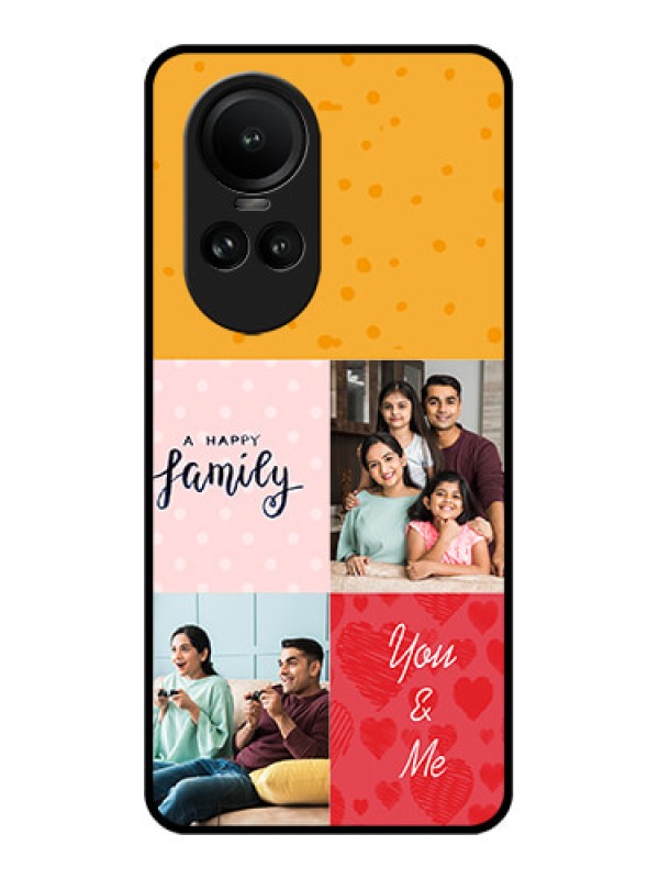 Custom Oppo Reno 10 5G Personalized Glass Phone Case - Images with Quotes Design