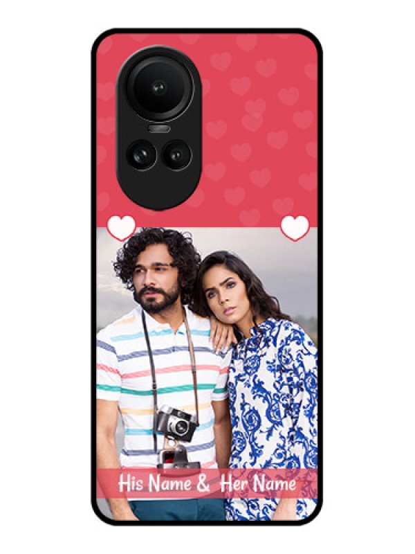 Custom Oppo Reno 10 5G Photo Printing on Glass Case - Simple Love Design