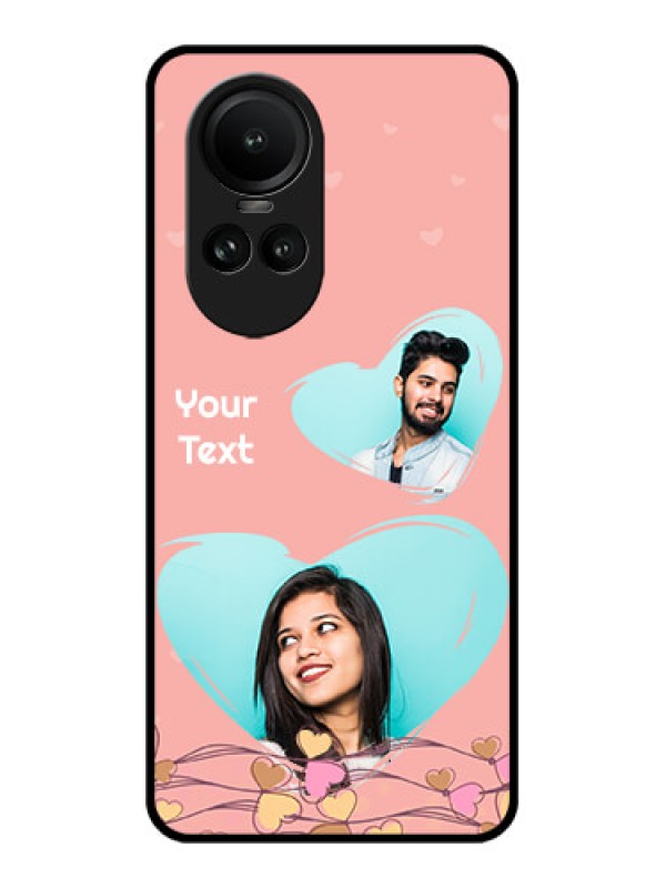Custom Oppo Reno 10 5G Custom Glass Mobile Case - Love Doodle Design
