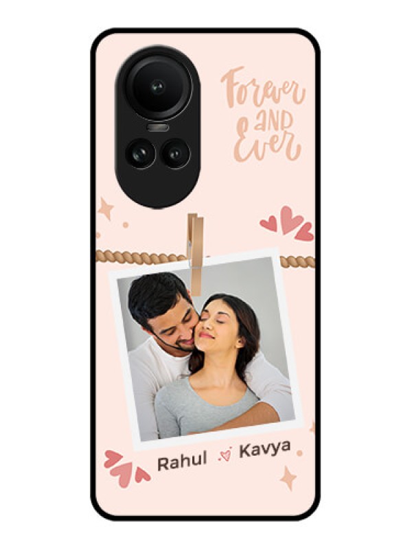 Custom Oppo Reno 10 5G Custom Glass Phone Case - Forever and ever love Design