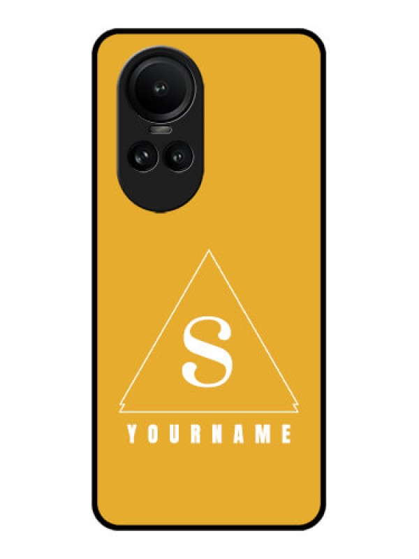Custom Oppo Reno 10 5G Personalized Glass Phone Case - simple triangle Design