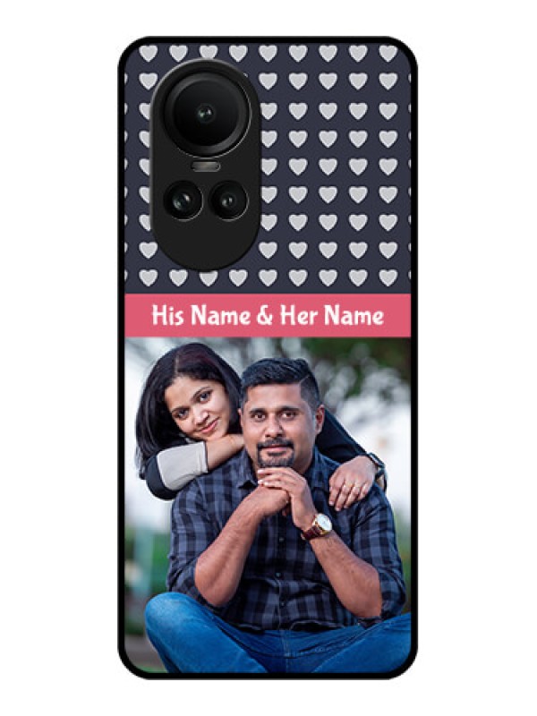 Custom Oppo Reno 10 Pro 5G Custom Glass Mobile Case - Love Symbols Design