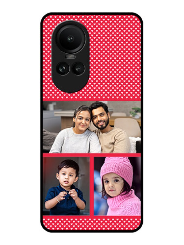 Custom Oppo Reno 10 Pro 5G Personalized Glass Phone Case - Bulk Pic Upload Design