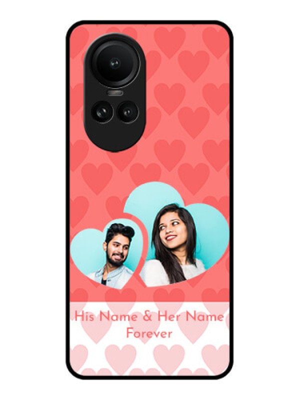 Custom Oppo Reno 10 Pro 5G Personalized Glass Phone Case - Couple Pic Upload Design