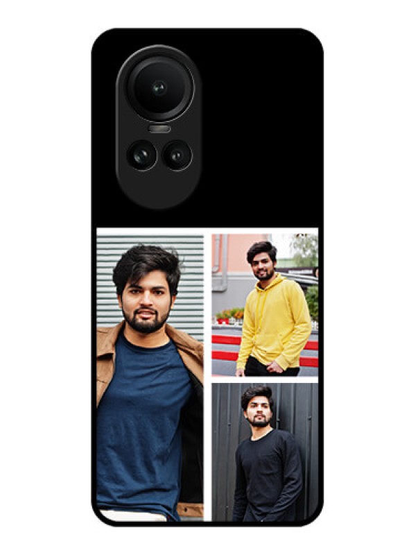 Custom Oppo Reno 10 Pro 5G Photo Printing on Glass Case - Upload Multiple Picture Design