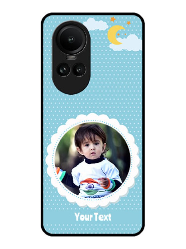 Custom Oppo Reno 10 Pro 5G Personalised Glass Phone Case - Violet Pattern Design