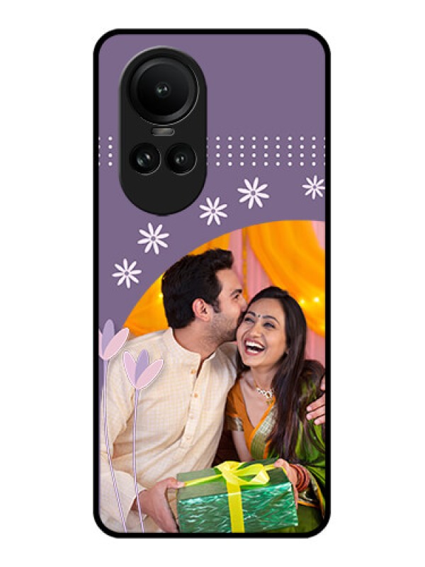 Custom Oppo Reno 10 Pro 5G Custom Glass Mobile Case - Lavender flowers design