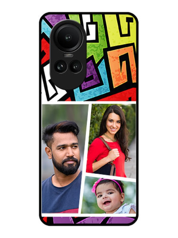 Custom Oppo Reno 10 Pro 5G Custom Glass Phone Case - Graffiti pattern Design