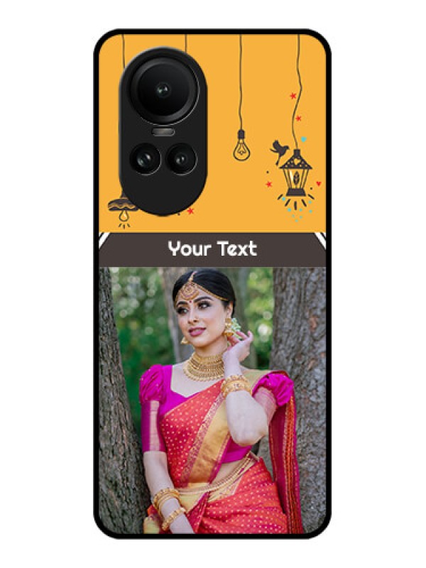 Custom Oppo Reno 10 Pro 5G Custom Glass Mobile Case - with Family Picture and Icons