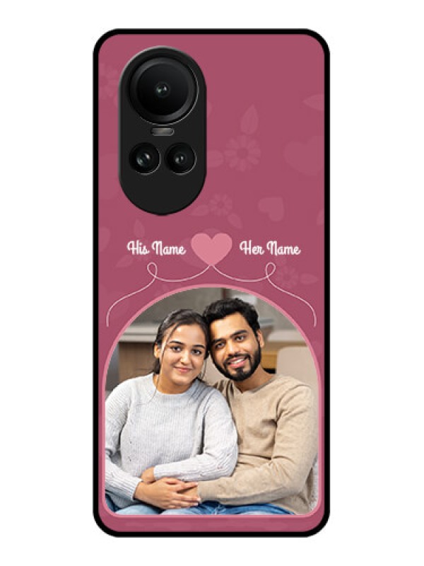 Custom Oppo Reno 10 Pro 5G Photo Printing on Glass Case - Love Floral Design