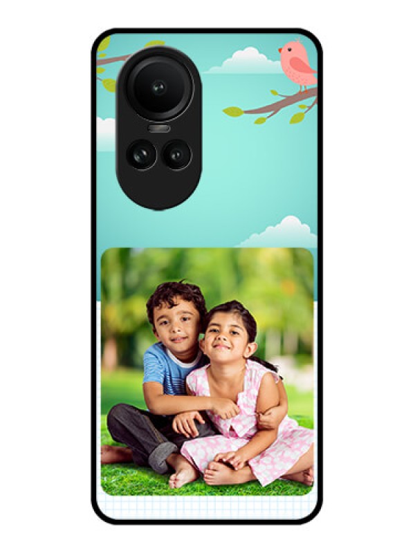 Custom Oppo Reno 10 Pro 5G Photo Printing on Glass Case - Doodle love Design