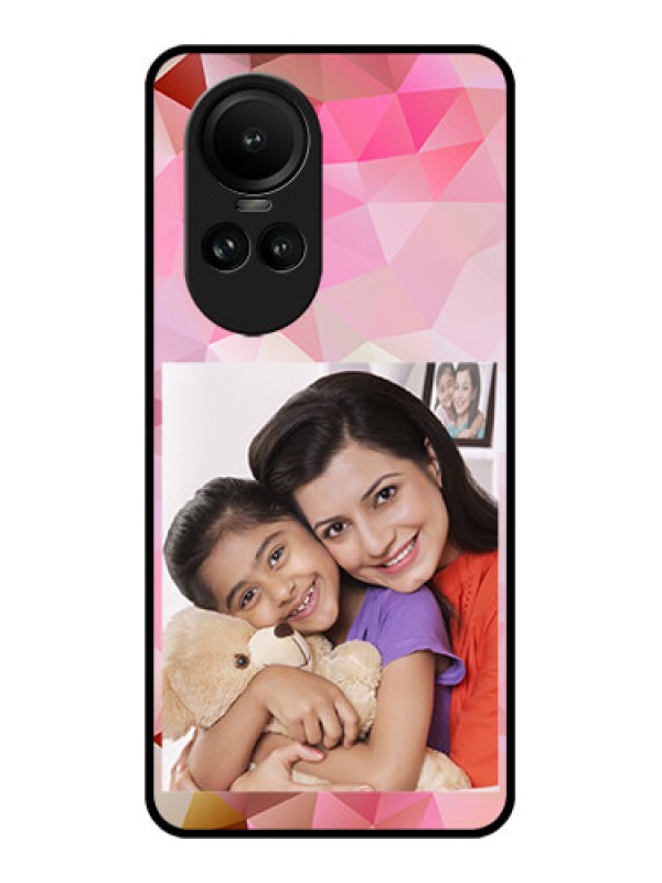Custom Oppo Reno 10 Pro 5G Photo Printing on Glass Case - Abstract Triangle Design