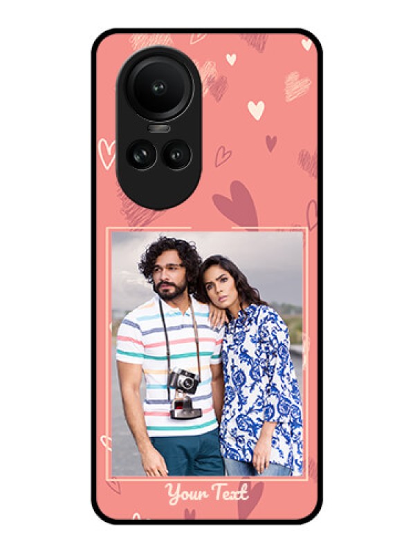 Custom Oppo Reno 10 Pro 5G Custom Glass Phone Case - Love doodle art Design
