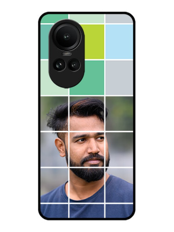 Custom Oppo Reno 10 Pro 5G Photo Printing on Glass Case - with white box pattern
