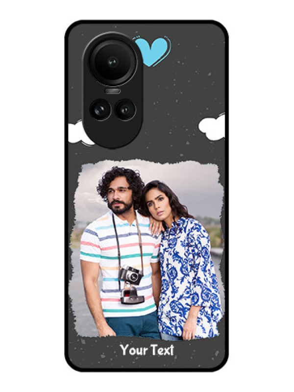 Custom Oppo Reno 10 Pro 5G Custom Glass Phone Case - Splashes with love doodles Design