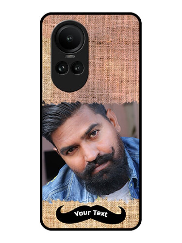 Custom Oppo Reno 10 Pro 5G Personalized Glass Phone Case - with Texture Design