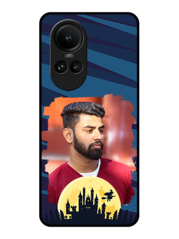 Custom Oppo Reno 10 Pro 5G Photo Printing on Glass Case - Halloween Witch Design