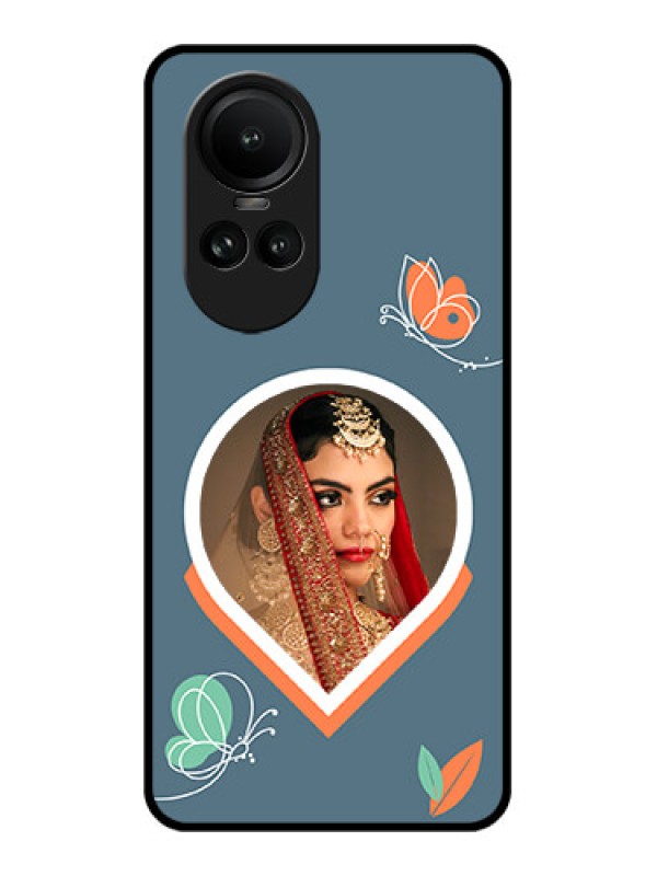 Custom Oppo Reno 10 Pro 5G Custom Glass Mobile Case - Droplet Butterflies Design