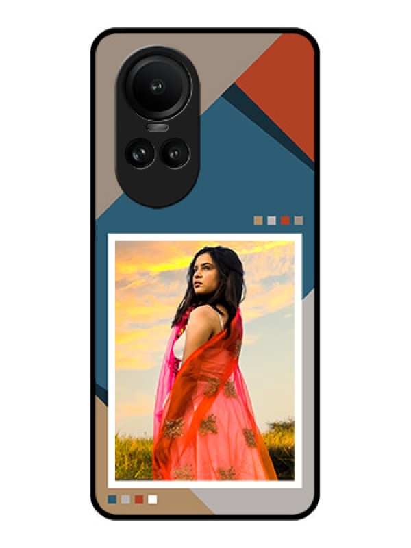 Custom Oppo Reno 10 Pro 5G Personalized Glass Phone Case - Retro color pallet Design