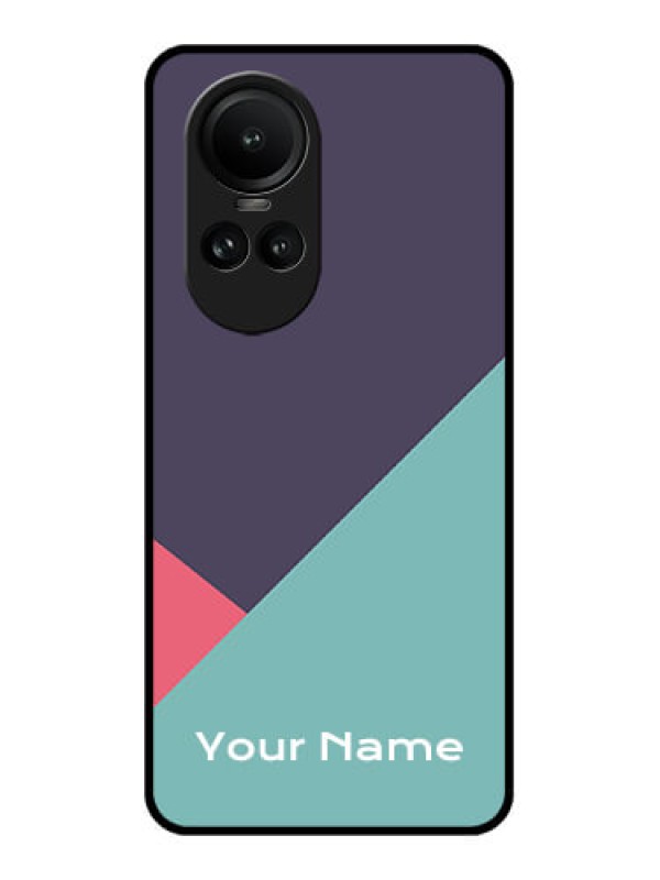 Custom Oppo Reno 10 Pro 5G Custom Glass Mobile Case - Tri Color abstract Design